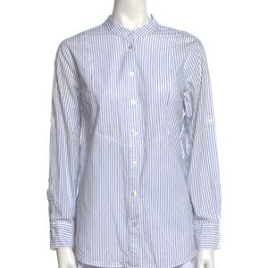 VERONICA BEARD Striped Long Sleeve Button-Up Top Size: M